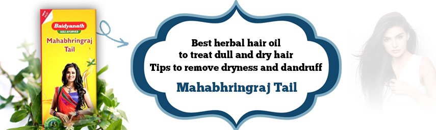 Best ayurvedic hair oil to treat dandruff and hair fall- Baidyanath Mahabhringraj Tail